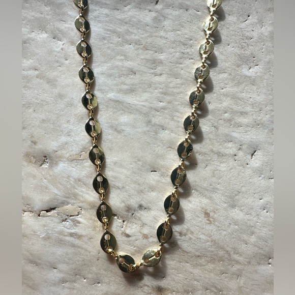 24k Gold Filled Mariner chain 20” length 4mm wide links Lobster Claw Clasp - Picture 3 of 10